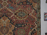 Carpet, Cotton (warp and weft), wool (weft and pile); asymmetrically knotted pile