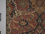 Carpet, Cotton (warp and weft), wool (weft and pile); asymmetrically knotted pile