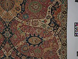Carpet, Cotton (warp and weft), wool (weft and pile); asymmetrically knotted pile