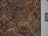 Carpet, Cotton (warp and weft), wool (weft and pile); asymmetrically knotted pile