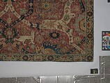 Carpet, Cotton (warp and weft), wool (weft and pile); asymmetrically knotted pile