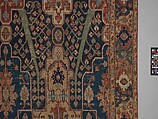 Carpet with Tree and Cartouche Design, Cotton (warp and weft), wool (pile); asymmetrically knotted pile