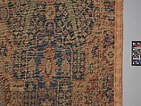Carpet with Tree and Cartouche Design, Cotton (warp and weft), wool (pile); asymmetrically knotted pile