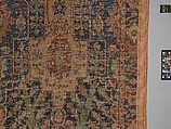 Carpet with Tree and Cartouche Design, Cotton (warp and weft), wool (pile); asymmetrically knotted pile