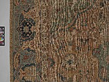 Carpet, Cotton (warp and weft), wool (pile); asymmetrically knotted pile