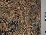 Carpet, Cotton (warp and weft), wool (pile); asymmetrically knotted pile