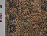 Carpet, Cotton (warp and weft), wool (pile); asymmetrically knotted pile