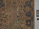 Carpet, Cotton (warp and weft), wool (pile); asymmetrically knotted pile