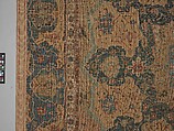 Carpet, Cotton (warp and weft), wool (pile); asymmetrically knotted pile