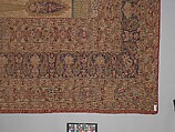 Carpet, Cotton (warp and weft), silk (pile); asymmetrically knotted pile