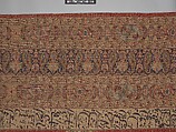 Carpet, Cotton (warp and weft), silk (pile); asymmetrically knotted pile