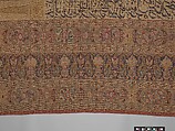Carpet, Cotton (warp and weft), silk (pile); asymmetrically knotted pile