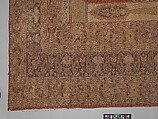 Carpet, Cotton (warp and weft), silk (pile); asymmetrically knotted pile