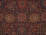 Harshang Carpet, Wool (warp, weft and pile); symmetrically knotted pile