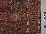 Harshang Carpet, Wool (warp, weft and pile); symmetrically knotted pile