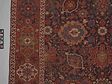 Harshang Carpet, Wool (warp, weft and pile); symmetrically knotted pile
