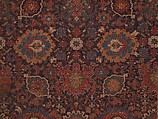 Harshang Carpet, Wool (warp, weft and pile); symmetrically knotted pile