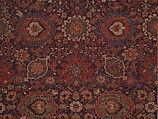 Harshang Carpet, Wool (warp, weft and pile); symmetrically knotted pile