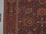 Harshang Carpet, Wool (warp, weft and pile); symmetrically knotted pile