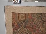Carpet with Geometricized Floral Design, Wool (warp, weft, and pile); symmetrically knotted pile