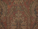 Carpet with Geometricized Floral Design, Wool (warp, weft, and pile); symmetrically knotted pile