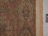 Carpet with Geometricized Floral Design, Wool (warp, weft, and pile); symmetrically knotted pile