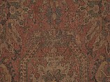 Carpet with Geometricized Floral Design, Wool (warp, weft, and pile); symmetrically knotted pile
