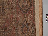 Carpet with Geometricized Floral Design, Wool (warp, weft, and pile); symmetrically knotted pile