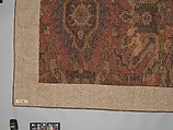 Carpet with Geometricized Floral Design, Wool (warp, weft, and pile); symmetrically knotted pile
