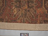 Carpet with Geometricized Floral Design, Wool (warp, weft, and pile); symmetrically knotted pile