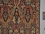 Carpet, Cotton (warp), wool (weft); symmetrically woven pile