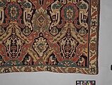 Carpet, Cotton (warp), wool (weft); symmetrically woven pile