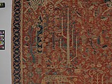 Carpet, Cotton (warp and weft), wool (pile); symmetrically knotted pile