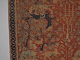 Carpet, Cotton (warp and weft), wool (pile); symmetrically knotted pile