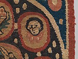 Square with Warrior, Wool, linen; plain weave, tapestry weave