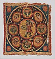 Square with Warrior, Wool, linen; plain weave, tapestry weave
