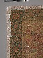 Detail 1A Carpet, Silk (warp), cotton (weft), wool (pile); asymmetrically knotted pile