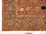 Carpet, Silk (warp), cotton (weft), wool (pile); asymmetrically knotted pile