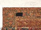 Carpet, Silk (warp), cotton (weft), wool (pile); asymmetrically knotted pile