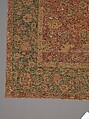Carpet, Silk (warp), cotton (weft), wool (pile); asymmetrically knotted pile