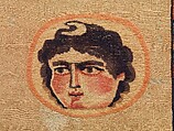 Coptic Textile Fragment with Image of a Goddess, Linen, wool; plain weave, weft-loop pile