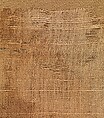 Textile Fragment, Wool, linen; plain weave, weft loop weave