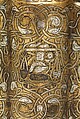 Ewer, Brass; raised, repoussé, inlaid with silver and a black compound