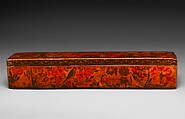 Lacquer Pen Box, Muhammad Sadiq (Iranian, active 1740–90s), Papier-maché; painted and lacquered
