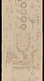 Genealogical Scroll, Inks and gilt on paper, silk