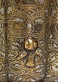 Ewer, Brass; raised, repoussé, inlaid with silver and a black compound