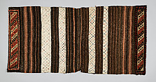 Double Saddle Bag (Khorjin), Wool and cotton; sumak brocaded, wool slit tapestry weave