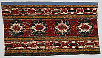 Bedding Bag Side Panel, Wool and cotton; sumak brocaded, tapestry weave