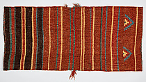 Double Saddle Bag (Khorjin), Wool; pile weave (front), doublecloth, tapestry weave (back), sumak brocaded