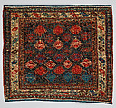 Face of Half a Double Saddle Bag (Khorjin), Wool (warp, ground weft, and sumak weft); sumak extra-weft wrapping with two-color chaining